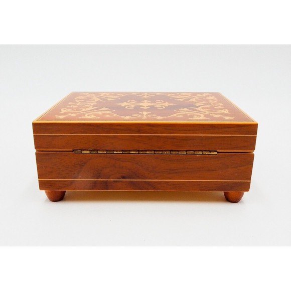 Reuge Swiss Made Romance Music Box Plays As Time Goes By Lacquer Inlaid Wood - Picture 5 of 11